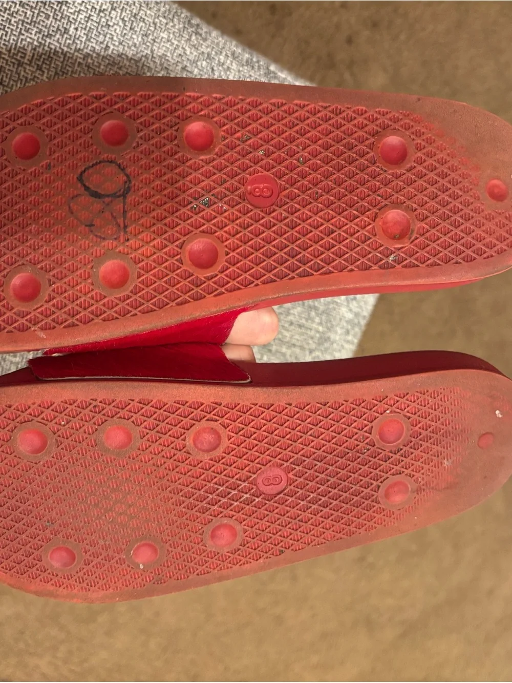 adidas Red Women's Slide Sandals